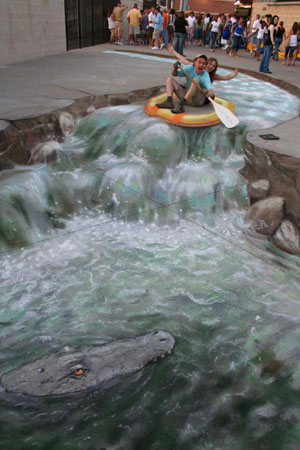 Julian Beever - spływ