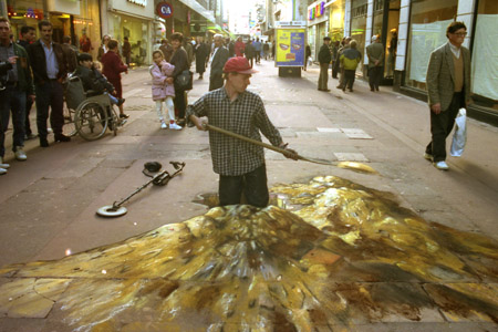 Julian Beever - w poszukiwaniu skarbu 3