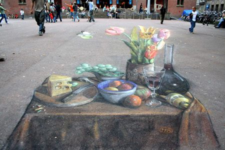 Julian Beever - stół