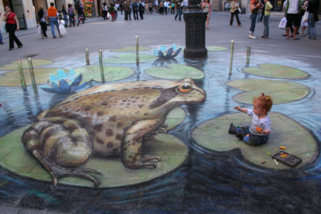 Julian Beever - żaba