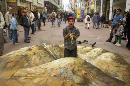 Julian Beever - w poszukiwaniu skarbu 4