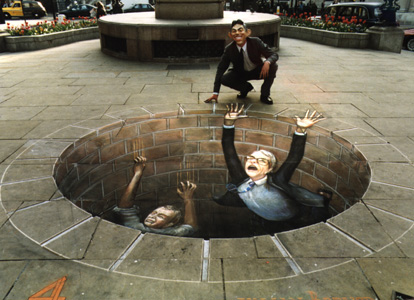 Julian Beever - Tony Blair