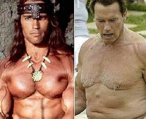 Arnold Schwarzenegger - kiedyś i dziś