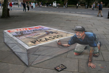 Julian Beever - gazety